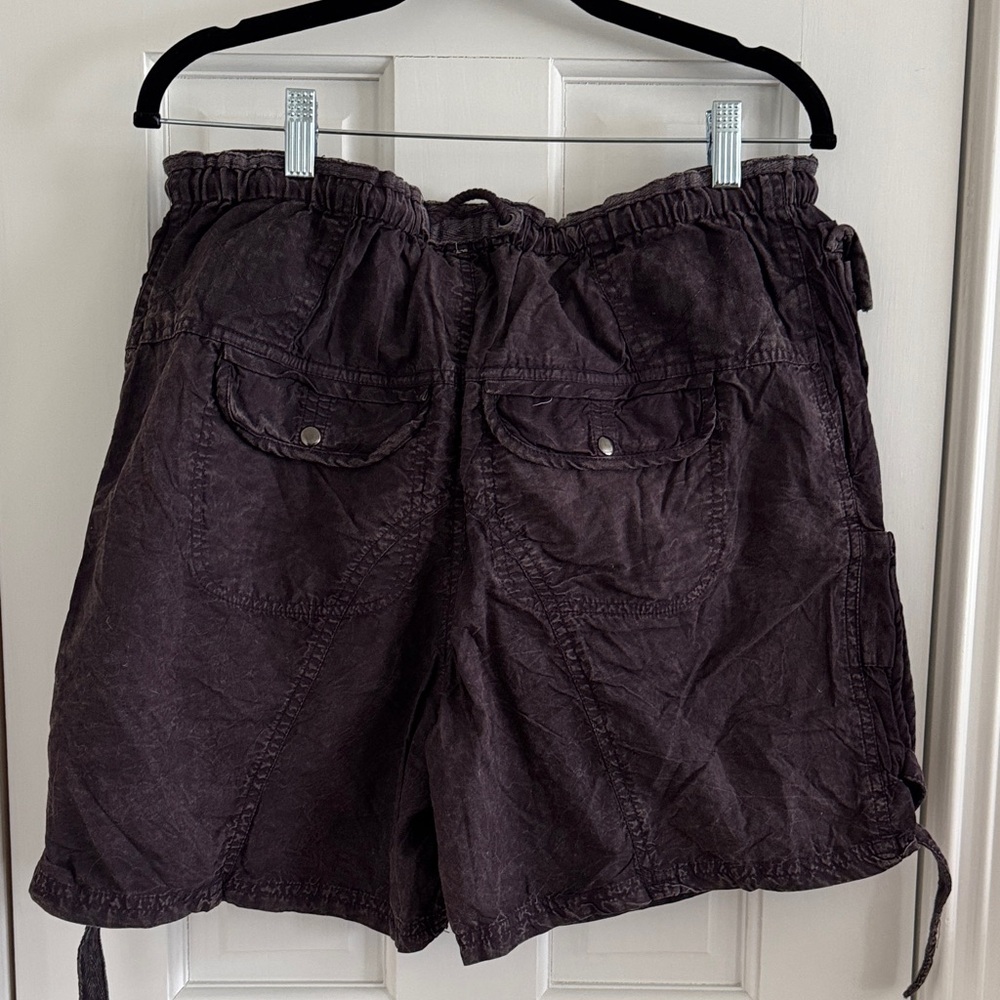 Free People Dark Brown Cargo Shorts - Picture 3 of 3